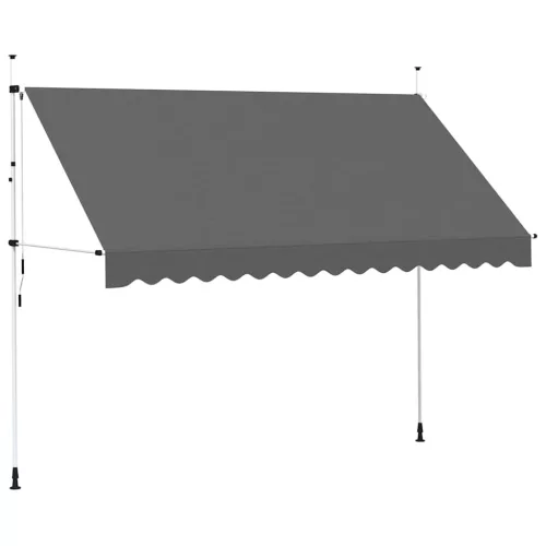 Kézzel feltekerhető antracit napellenző 350 cm