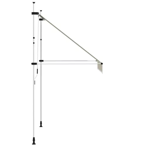 Kézzel feltekerhető krémszínű napellenző 200 cm