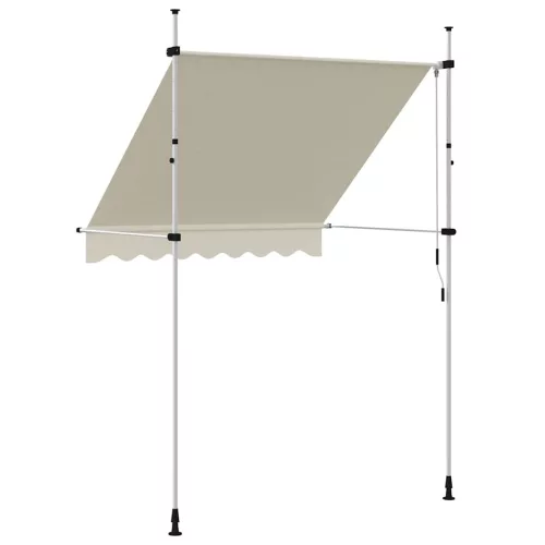 Kézzel feltekerhető krémszínű napellenző 200 cm