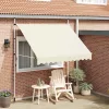 Kézzel feltekerhető krémszínű napellenző 250 cm