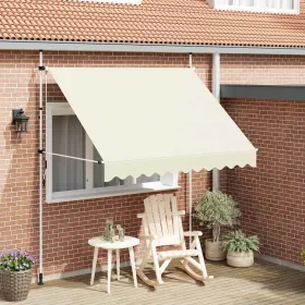 Kézzel feltekerhető krémszínű napellenző 250 cm