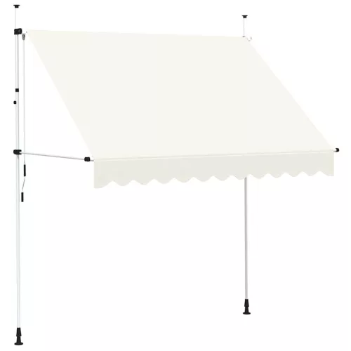 Kézzel feltekerhető krémszínű napellenző 250 cm