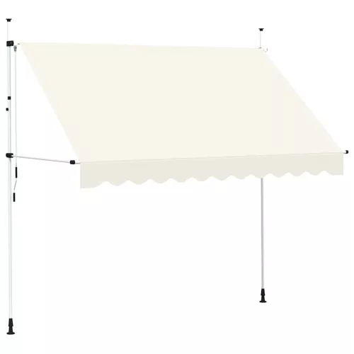 Kézzel feltekerhető krémszínű napellenző 300 cm
