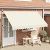 Kézzel feltekerhető krémszínű napellenző 350 cm