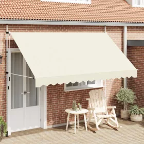 Kézzel feltekerhető krémszínű napellenző 350 cm