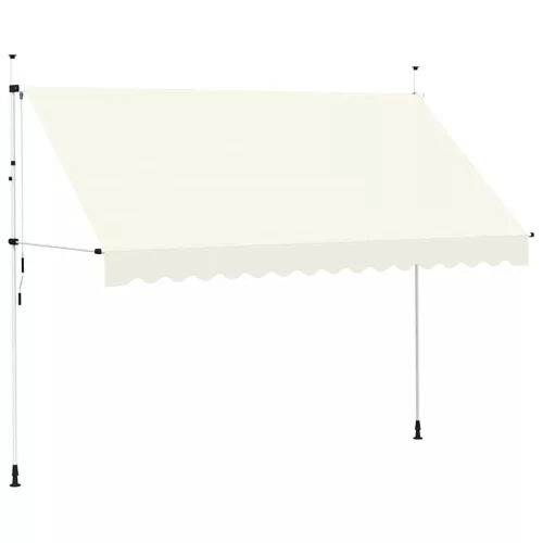 Kézzel feltekerhető krémszínű napellenző 350 cm