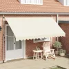 Kézzel feltekerhető krémszínű napellenző 400 cm