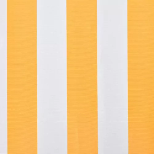 Narancssárga-fehér vászon napellenző tető 450 x 300 cm