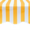Narancssárga-fehér vászon napellenző tető 450 x 300 cm