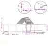 Horganyzott acél tyúkól 6 x 2 x 2 m