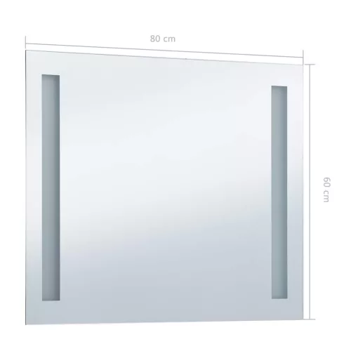 LED-es fürdőszobai falitükör 80 x 60 cm