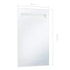 LED-es fürdőszobai falitükör 60 x 100 cm