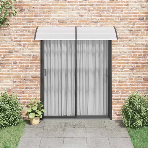 Fekete és átlátszó polikarbonát ajtóelőtető 200 x 75 cm