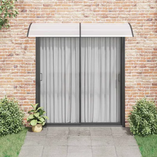 Fekete és átlátszó polikarbonát ajtóelőtető 240 x 75 cm