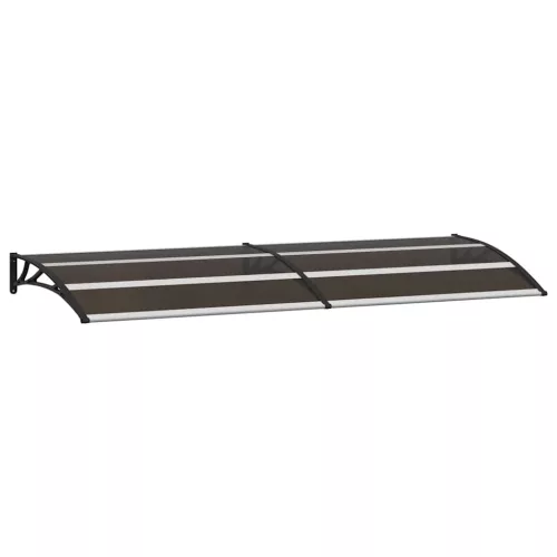 Fekete polikarbonát ajtóelőtető 240 x 75 cm