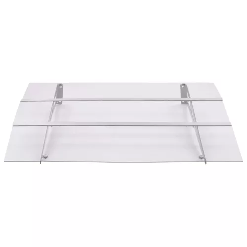 Ajtókárpit ezüst és átlátszó 150x90 cm PET