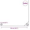 Zöld ponyva 650 g/m² 5 x 6 m