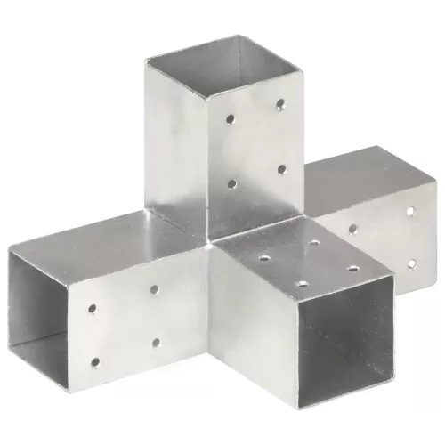4 darab X-alakú horganyzott fém oszloptartó 71 x 71 mm
