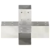 4 darab X-alakú horganyzott fém oszloptartó 71 x 71 mm