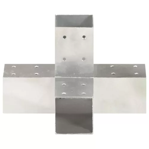4 darab X-alakú horganyzott fém oszloptartó 71 x 71 mm