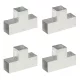 4 darab T alakú horganyzott fém oszloptartó 101 x 101 mm