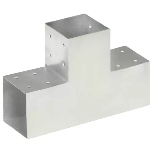 4 darab T alakú horganyzott fém oszloptartó 101 x 101 mm