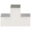 4 darab T alakú horganyzott fém oszloptartó 101 x 101 mm