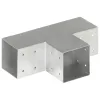 4 darab T alakú horganyzott fém oszloptartó 101 x 101 mm