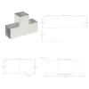 4 darab T alakú horganyzott fém oszloptartó 101 x 101 mm