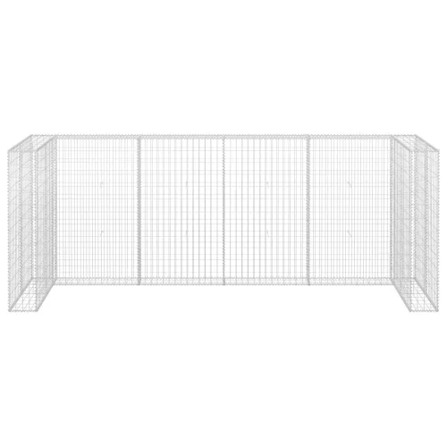 Horganyzott acél gabionfal szemeteskukákhoz 320 x 100 x 120 cm