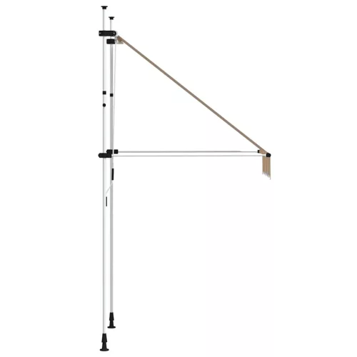 Narancssárga-fehér csíkos kézzel feltekerhető napellenző 100 cm