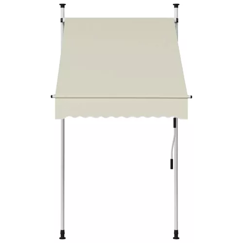 Krémszínű kézzel feltekerhető napellenző 100 cm