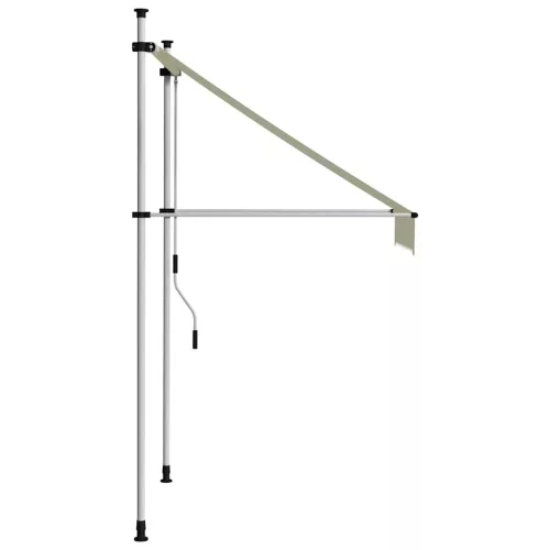 Krémszínű kézzel feltekerhető napellenző 100 cm