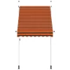 Narancssárga és barna kézzel feltekerhető napellenző 150 cm