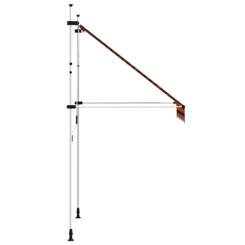 Narancssárga és barna kézzel feltekerhető napellenző 150 cm