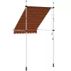 Narancssárga és barna kézzel feltekerhető napellenző 150 cm