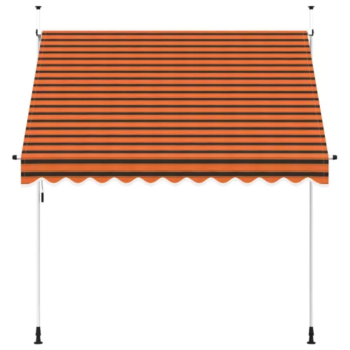 Narancssárga és barna kézzel feltekerhető napellenző 250 cm