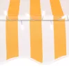 Fehér-narancssárga manuális LED-es napellenző 150 cm