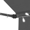 Antracitszürke kézzel kihúzható LED-es napellenző 200 cm