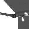 Antracitszürke kézzel kihúzható LED-es napellenző 350 cm