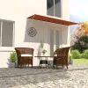 Narancssárga és barna feltekerhető napellenző 350 x 150 cm