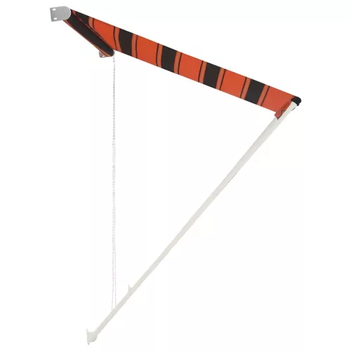 Narancssárga és barna feltekerhető napellenző 350 x 150 cm