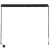 Feltekerhető antracitszürke napellenző LED-del 250 x 150 cm