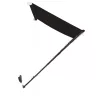 Feltekerhető antracitszürke napellenző LED-del 300 x 150 cm