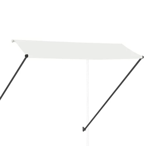Feltekerhető krémszínű napellenző LED-del 300 x 150 cm