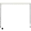 Feltekerhető krémszínű napellenző LED-del 300 x 150 cm