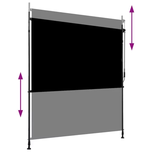 Antracitszürke kültéri sötétítő roló 200 x 270 cm