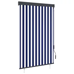 Kék és fehér kültéri roló 120 x 250 cm