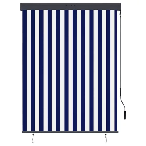 Kék és fehér kültéri roló 120 x 250 cm