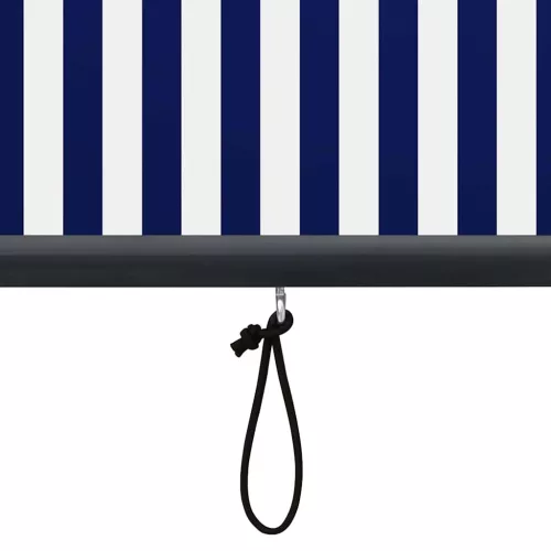 Kék és fehér kültéri roló 120 x 250 cm